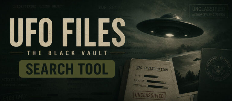 The Black Vault lança ferramenta para pesquisar arquivos UFO/UAP liberados pelo Departamento de Guerra